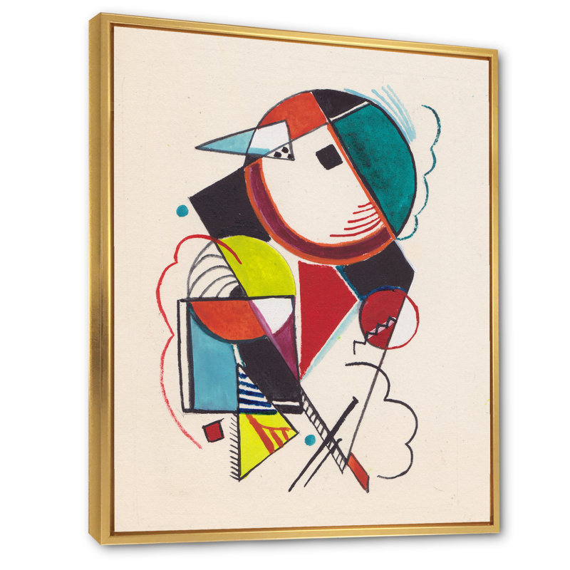 «Colored Geometric Abstract Compositions II», reproduction sur toile encadrée, Encadrement doré, H 20 po x l 12 po x P 1po