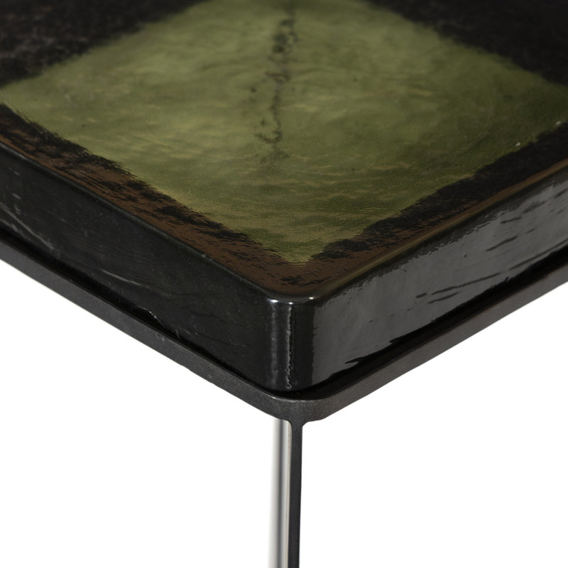Lennie End Table, Burnished Charcoal, Moss