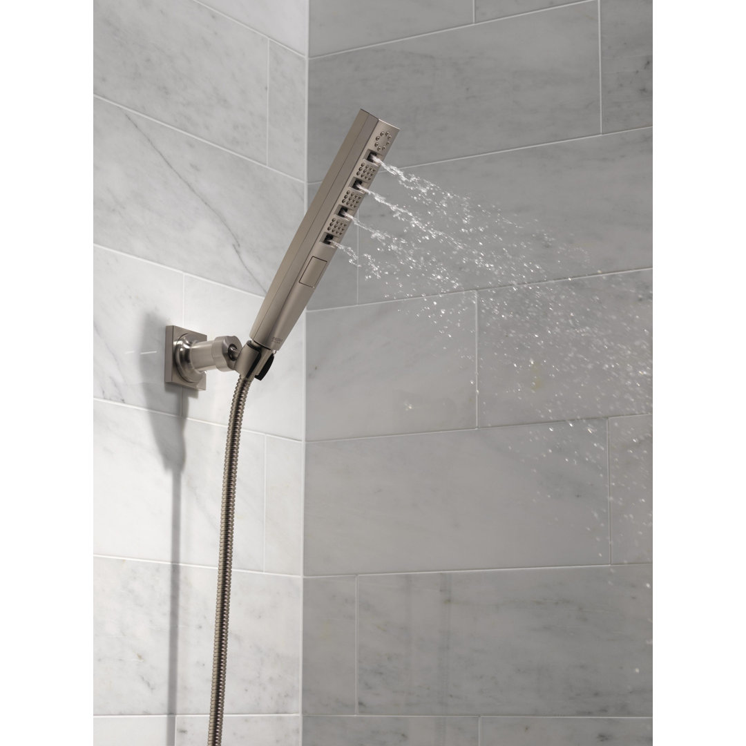 Tetra H2Okinetic Wall Mount Handheld Shower Head, 4-Setting Hand Shower, Hand Held Shower with Hose Delta 