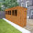 TigerFlex® Modular Buildings 12 ft. W x 4 ft. D Solid Wood Shiplap Pent Garden Shed