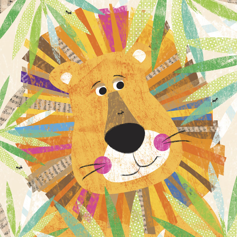 Art sur toile Ebbert Lion, H 16 po x L 16 po x l 1,25 po