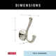 Linden™ Double Towel Hook Bath Hardware Accessory