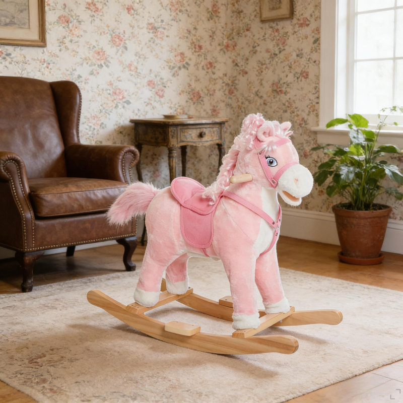 Cheval à bascule en peluche pour tout-petit, tour d'enfants