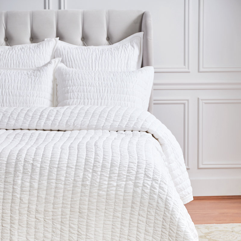 Courtepointe réversible en coton standard blanc Osteo
