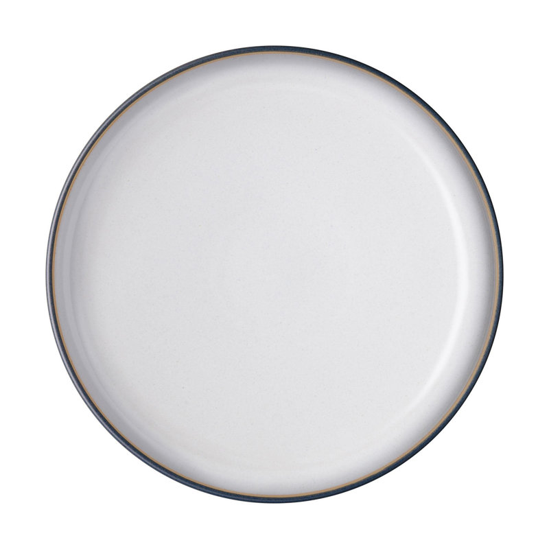 Denby Studio Grey White Medium Coupe Plates