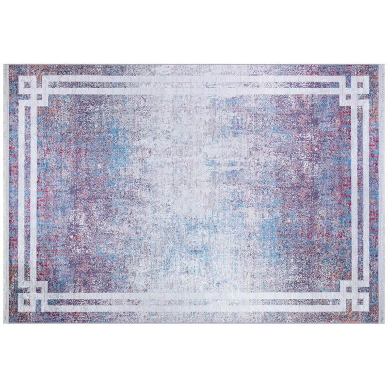 Tapis gris lavable Arica, Rectangle 3 pi 3 po x 6 pi 7 po