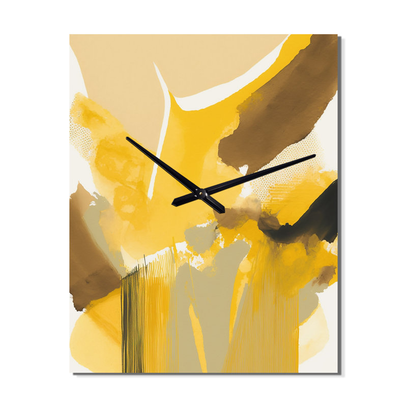 Hibaaq - Horloge murale abstraite à encre liquide, Moyen