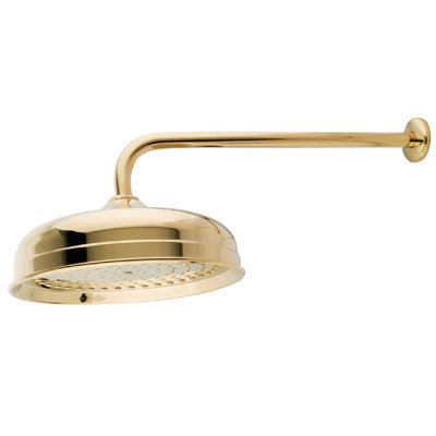Kingston Shower Scape 10-Inch Round Raindrop Shower Head with 17-Inch Shower Arm