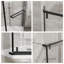 36-Inch Deep X 36-Inch Wide X 72-Inch High Frameless Shower Door, Corner Shower Enclosure, Matte Black Finish-117801202