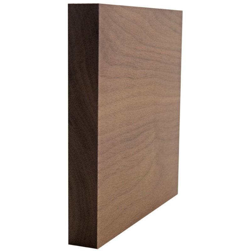 Plinthe EWBB53 à rebords carrés de 5 1/4 po x 3/4 po. Sans finition, Noyer