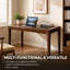 Chaise de bureau ergonomique moderne à haut dossier et bureau en bois