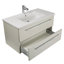 Meuble-lavabo simple de 36 po pour la salle de bain avec comptoir en marbre synthétique Silhouette-686346761