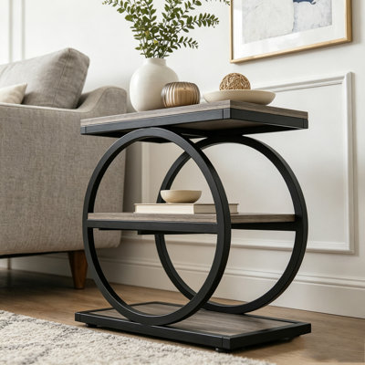 End Table,3-Tier Sofa Side Table