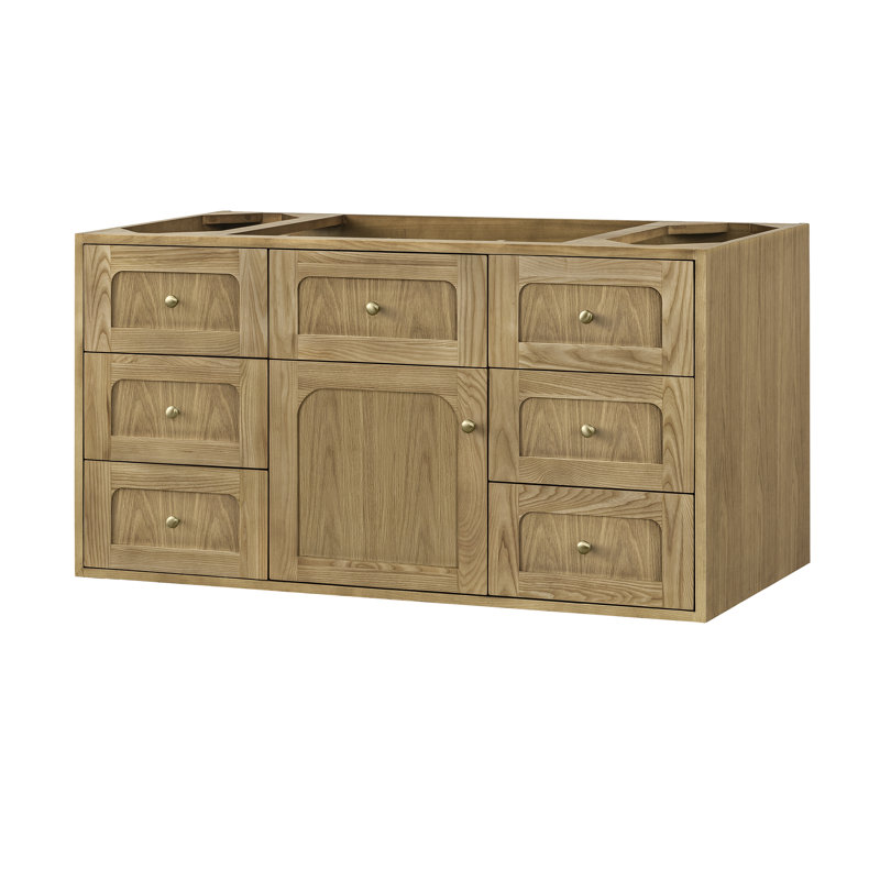 Laurent 48'' W Single Bathroom Vanity Base, Light Natural Oak