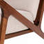 Chaise d'appoint Mid-Century moderne en tissu gris