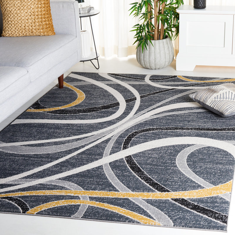 Garside Performance Abstract Rug, Rectangle 5'3" x 7'6"