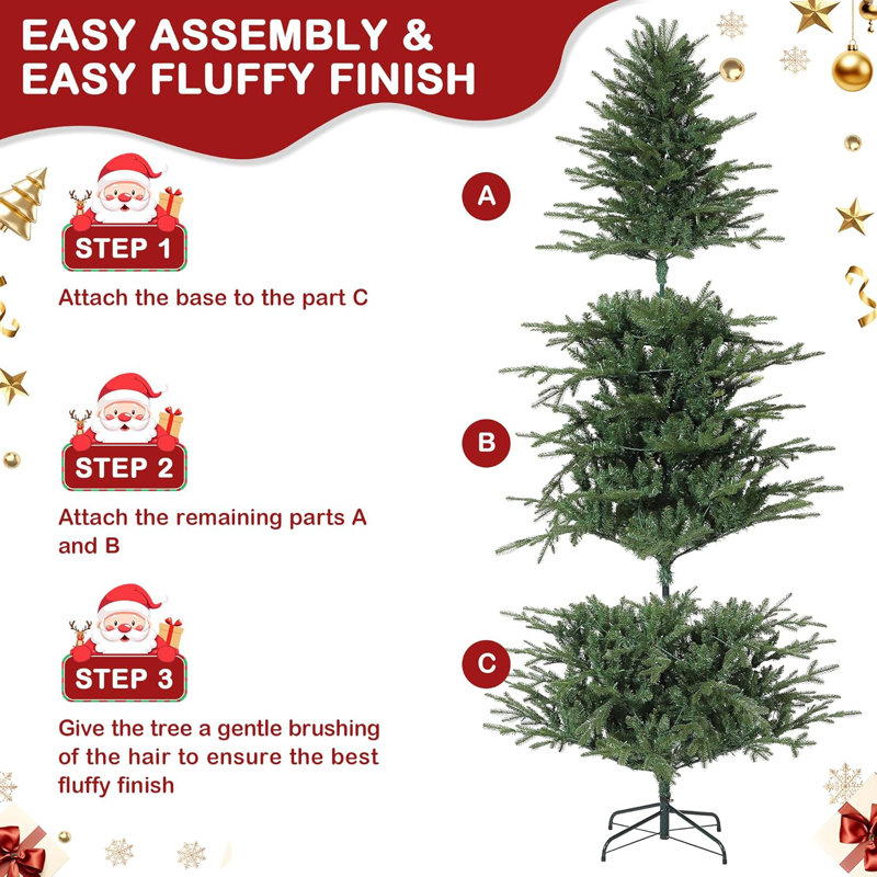 Lighted Artificial Christmas Tree, 6' H