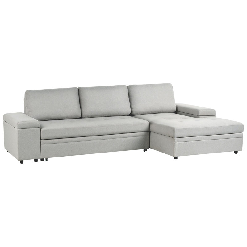 HRISEY 3 Seater Sofa Bed, Light Gray