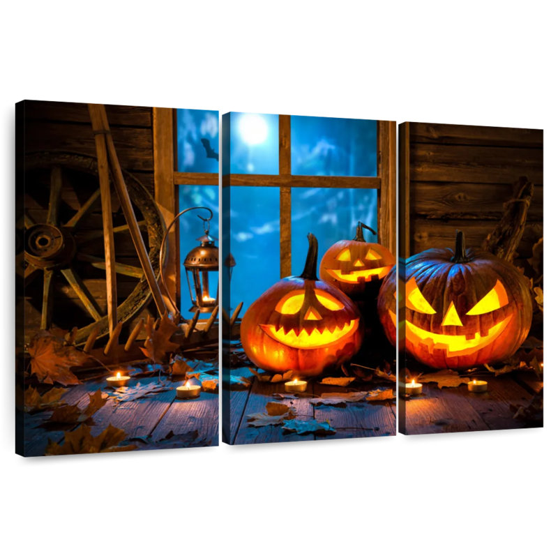 Citrouille d'Halloween Lelend, H 36 po x l 57 po