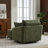 Upholstered Swivel Chair With Storage Ottoman-101644159
