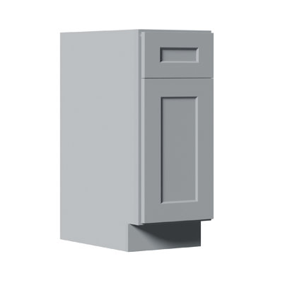 Armoire de base 15 po Shaker avec porte à fermeture en douceur, tiroir, unité en bois massif compacte avec tablette réglable pour la cuisine, la salle de bain, la buanderie et le garage (l 15 po x P 24 po x H 34,5 po)