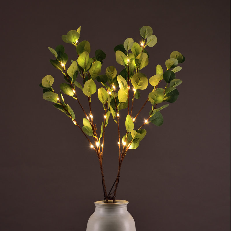 30'' LED Lighted Trees & Branches, Dark Green