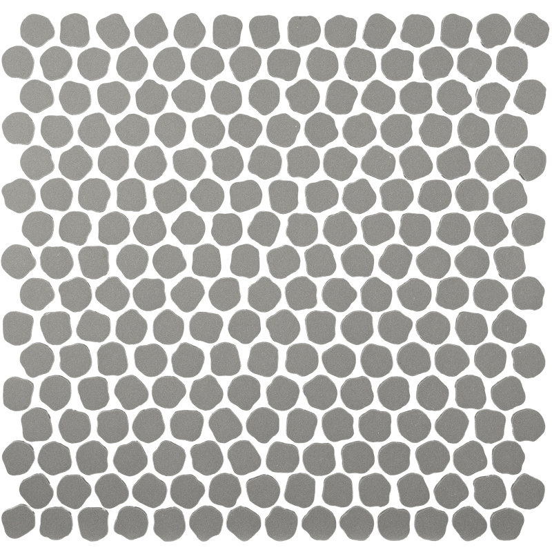 Mosaïque en porcelaine Bonbon Pennyround Italian, Gris Ardesia