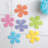 iDesign Floral Plastic Non-Slip Blumz Tub Treadz for Shower, Bathtub, Set of 8, Multi-Colored