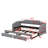 Twin XL To King Extendable Upholstered Daybed With Drawers And LED Light-348767121