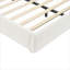 Structure de lit simple en tissu d'ameublement en bois massif avec finition beige