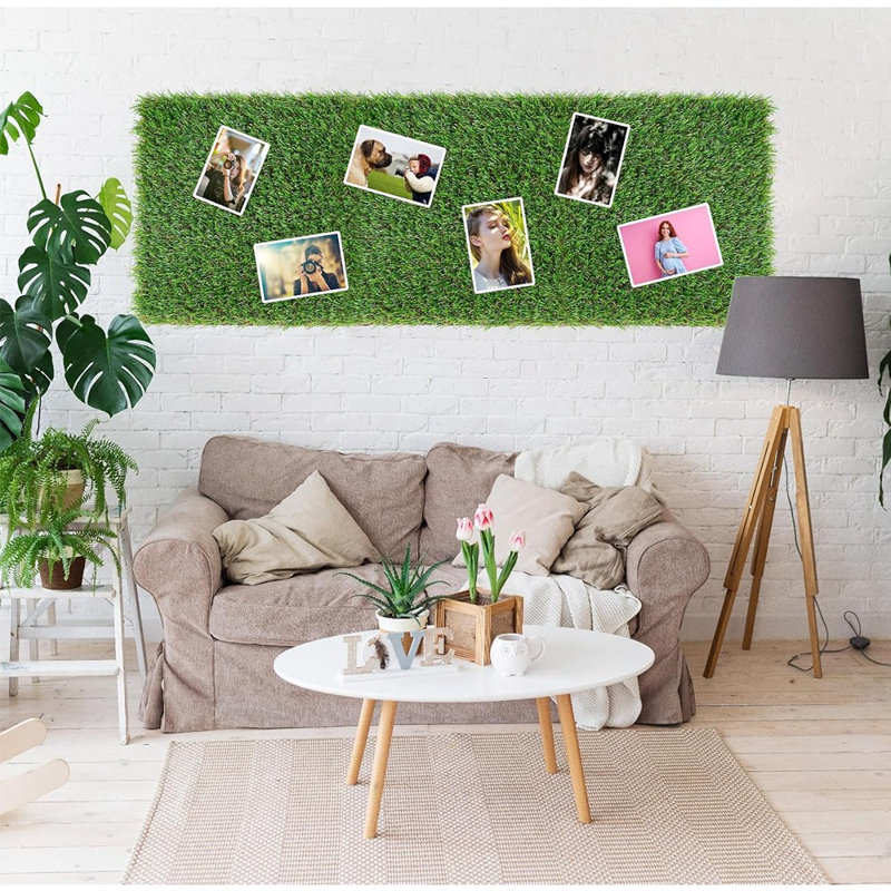 Ensemble de 8 napperons de table en gazon artificiel, vert