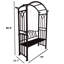 Arche de jardin en aluminium avec banc 2 places-114358752