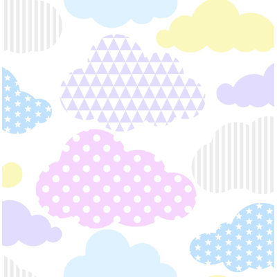 Superfresco Easy MarshmallowClouds Multicolour Wallpaper