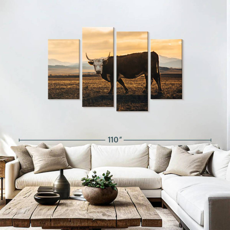 Brampt Looking Bull, 48"H x 75"W