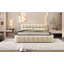 Grand lit plateforme tapissier avec tissu épais, lit au sol avec structure solide-1356830508