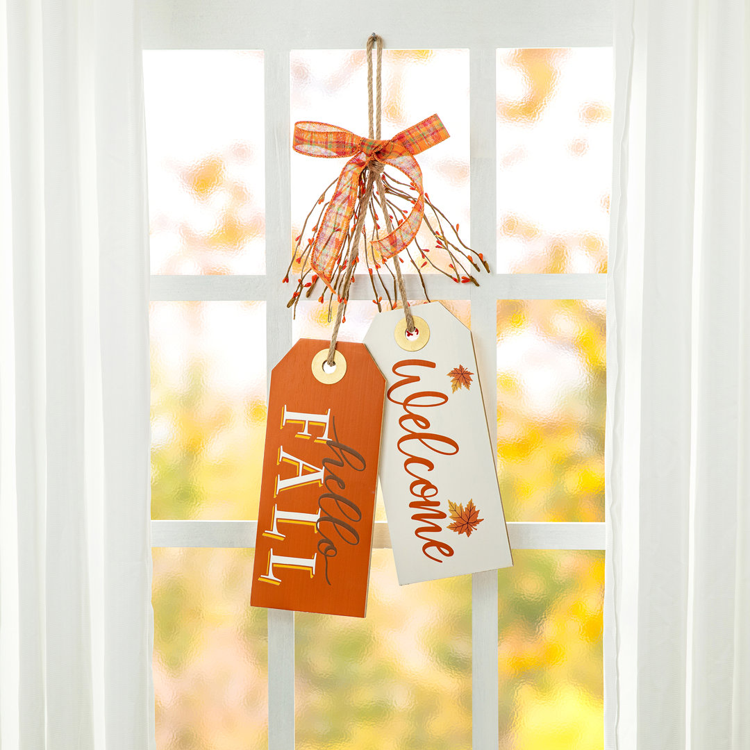 24"H Fall Wooden Door Hanger The Holiday Aisle®