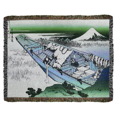 Katsushika Hokusai Hand Woven Throw Blanket