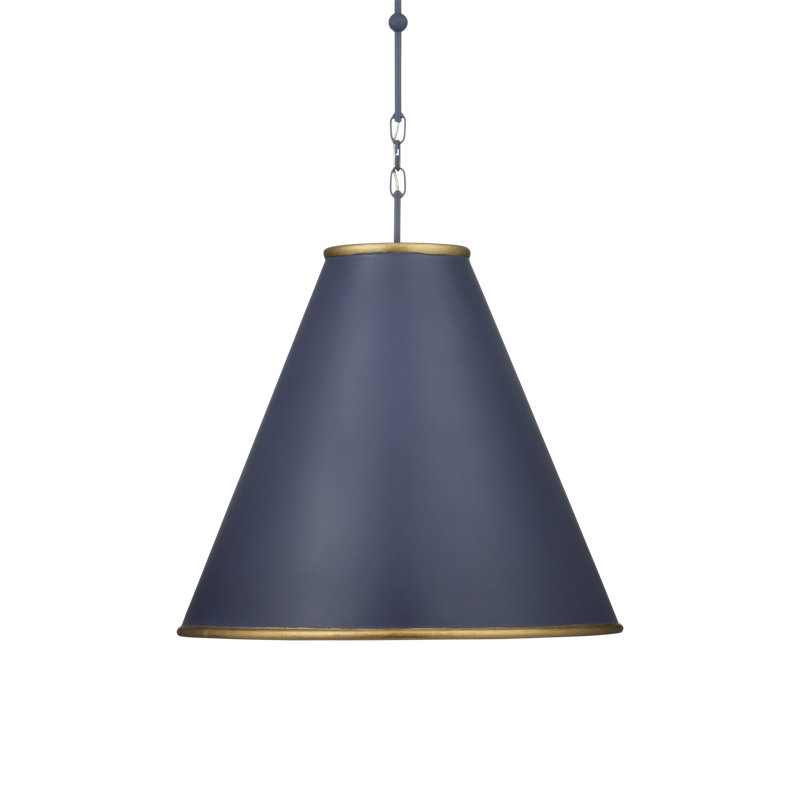 Luminaire suspendu conique à 1 lumière Pierrepont, H 22,5 po x l 22 po x P 22 po