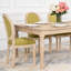 Ensemble de 2 chaises d'appoint rembourrées en mélange de coton avec cadres en bois massif, sièges de salle à manger vert classique pour la cuisine, le salon ou le restaurant, style champêtre
