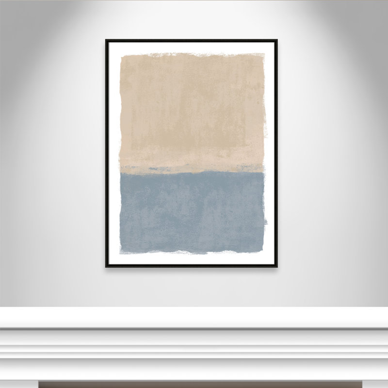 «Beach Dreams II» par Natalie Carpentieri, 31.5' W x 41.5' H, Cadre flottant noir