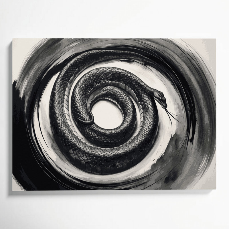 Art animalier sur toile, faune noire, H 20 po x l 30 po