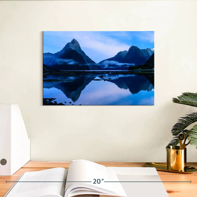 Nicci Mirrored Milford Sound, 8'' H x 12'' W