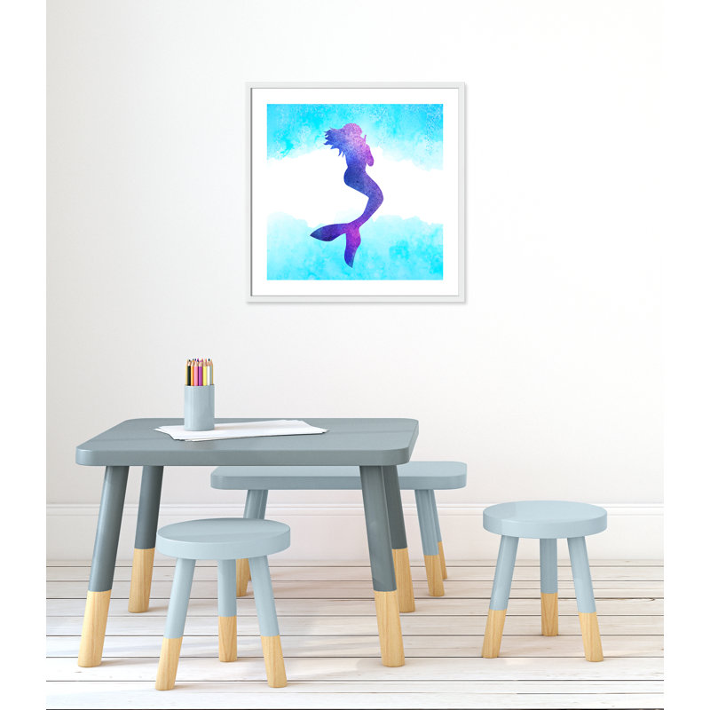 Always Be A Mermaid Fantasy & Sci-Fi, 27.5" H x 27.5" W x 1.19" D, White Box Framed