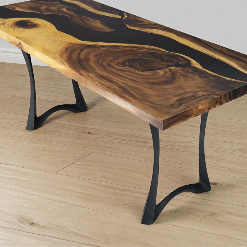 Table de salle à manger Tangen, 72 po x 30 po x 30,6 po, Époxy