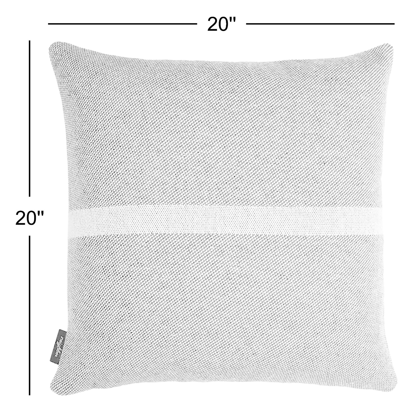 Glyph Striped Sunbrella® Indoor/Outdoor Throw Pillow, Charcoal