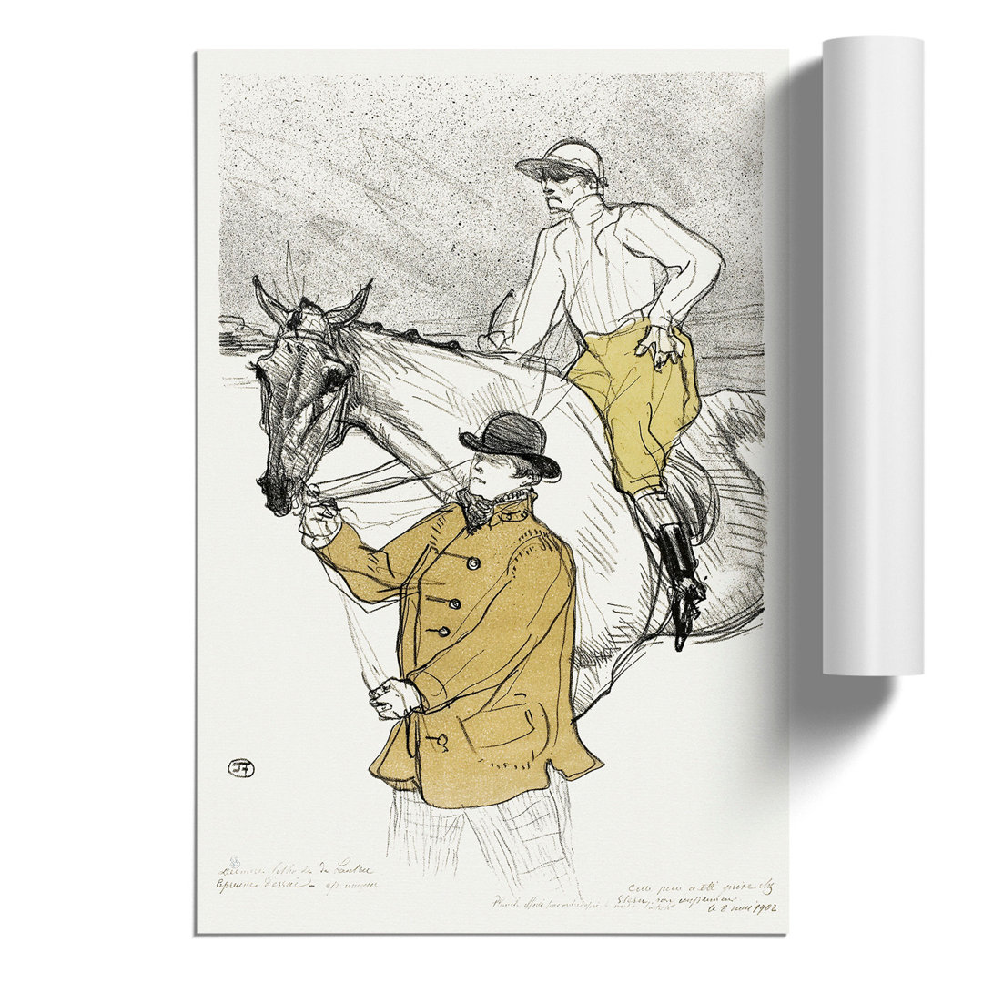 Jockey Going to the Post by Henri de Toulouse Lautrec - Frameless Print