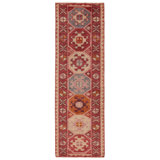 Wool Oriental Area Rug in Cream/Red