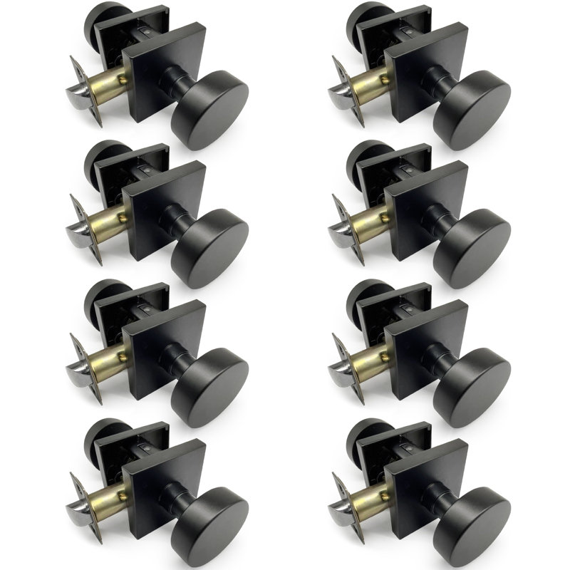 Passage (Hall & Closet) Round Knob, Black