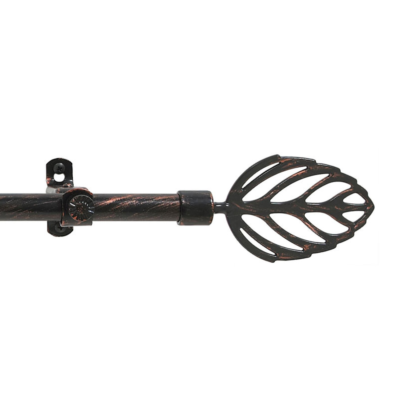 Tringle à rideaux simple ajustable 0,75 po Musa, l 66 à 120 po
