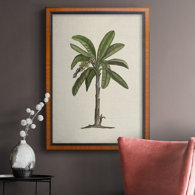 Toile de qualité supérieure AU CH British Palms II, prête à être accrochée, H 20 po x l 16 po